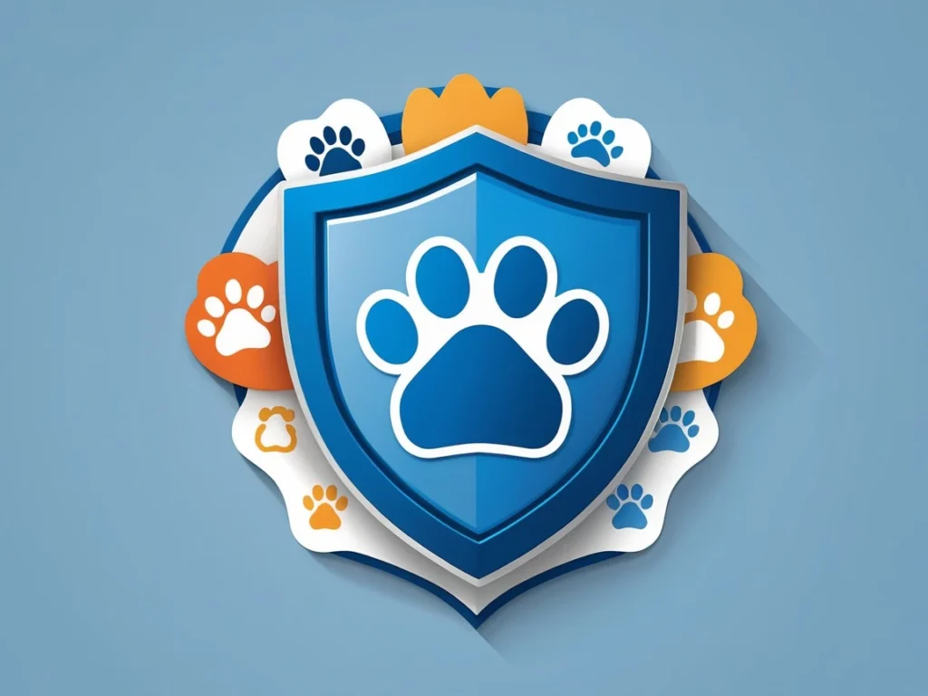 Dog Bite & Liability Coverage Pet Insurance Protection for Owners Dog Bite & Liability Coverage illustrated with a shield and paw print symbol, representing pet insurance safety, legal protection, and responsible dog ownership.