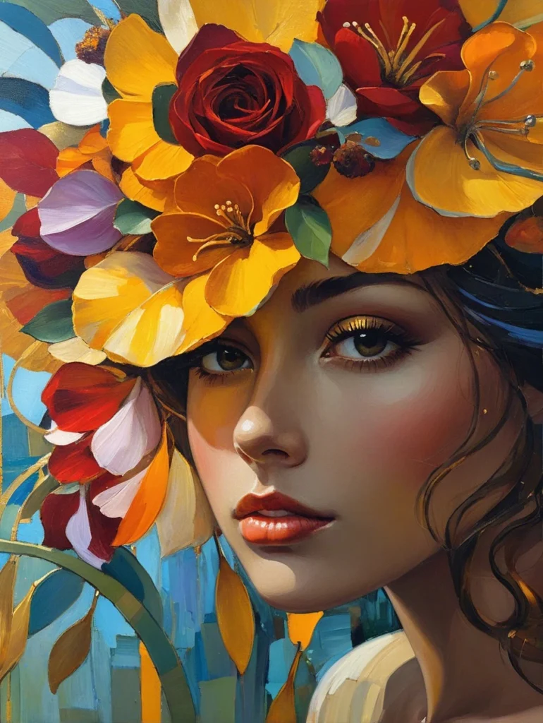 Floral Beauty Portrait 15