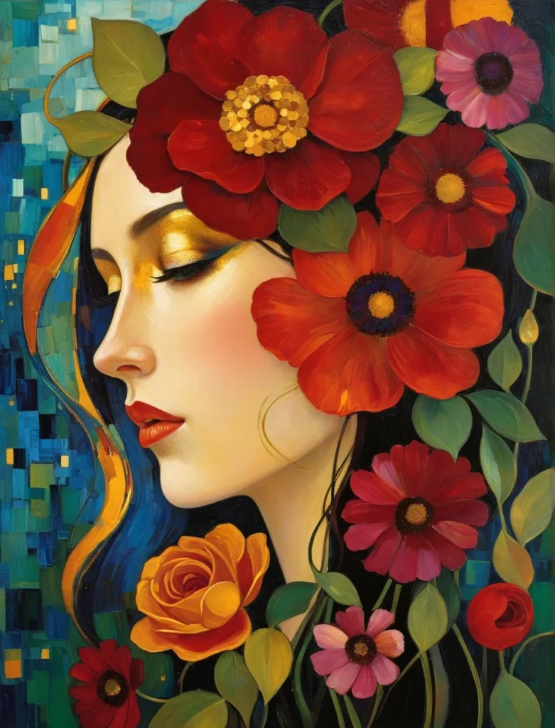 Floral Beauty Portrait 16