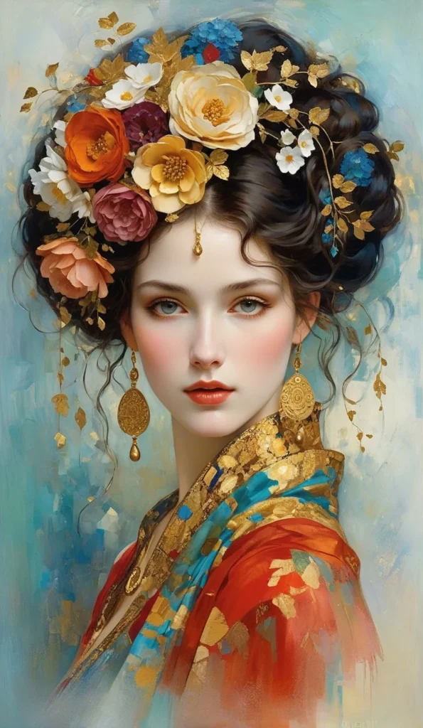 Floral Beauty Portrait 28