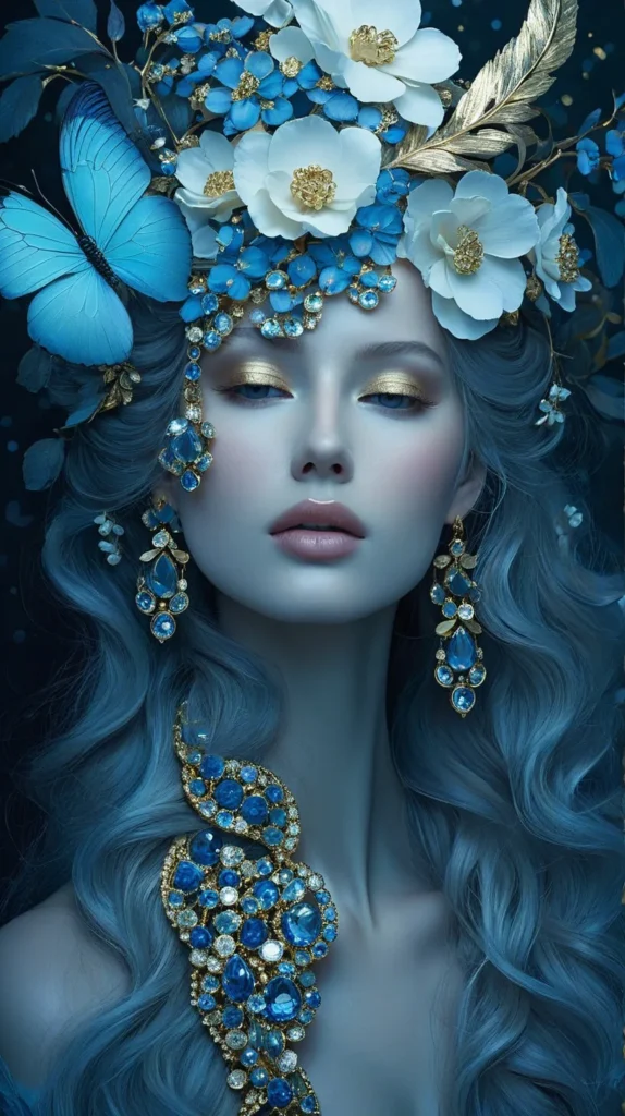 Floral Beauty Portrait 34
