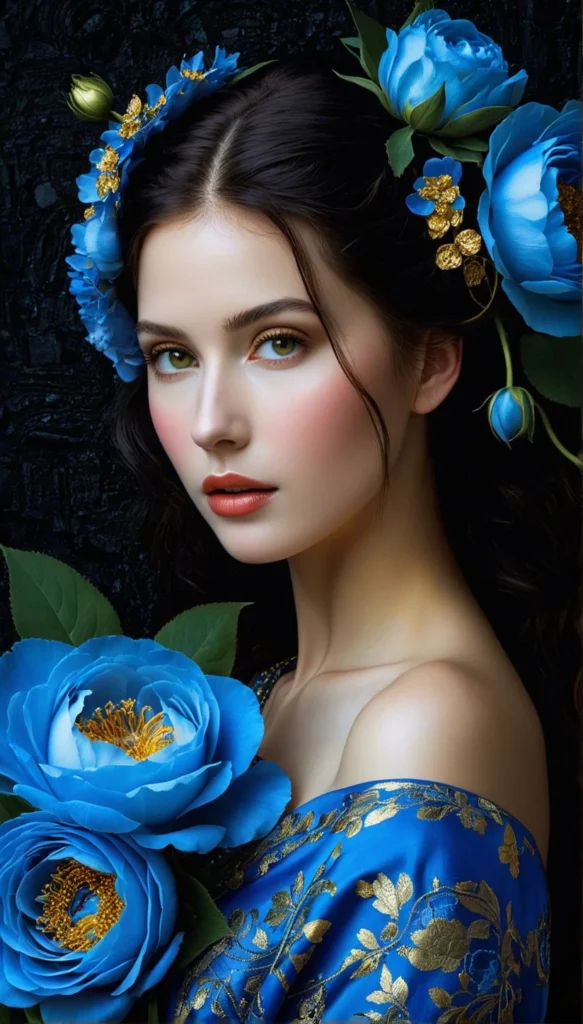 Floral Beauty Portrait 35