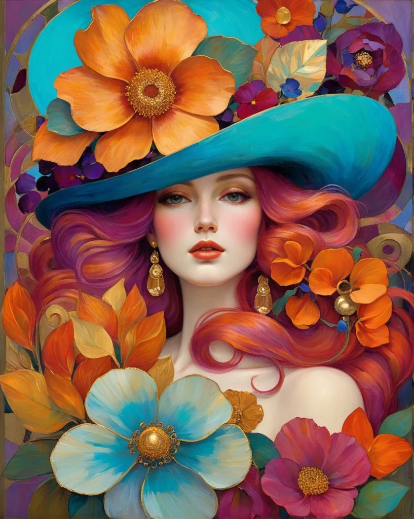 Floral Beauty Portrait 53