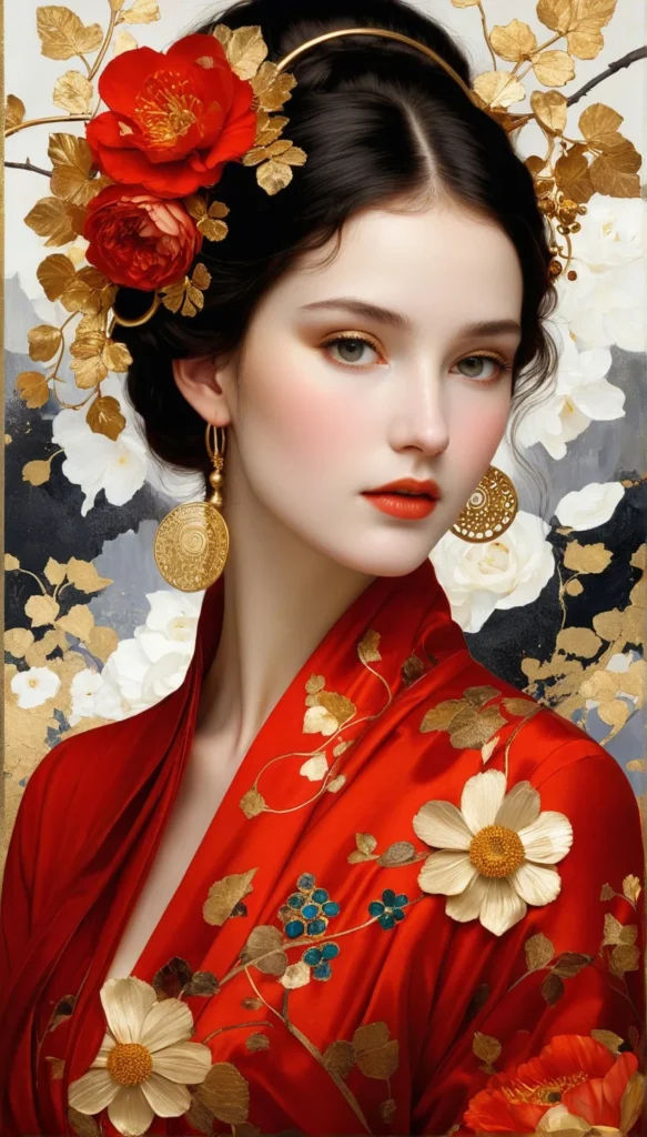 Floral Beauty Portrait Art 11