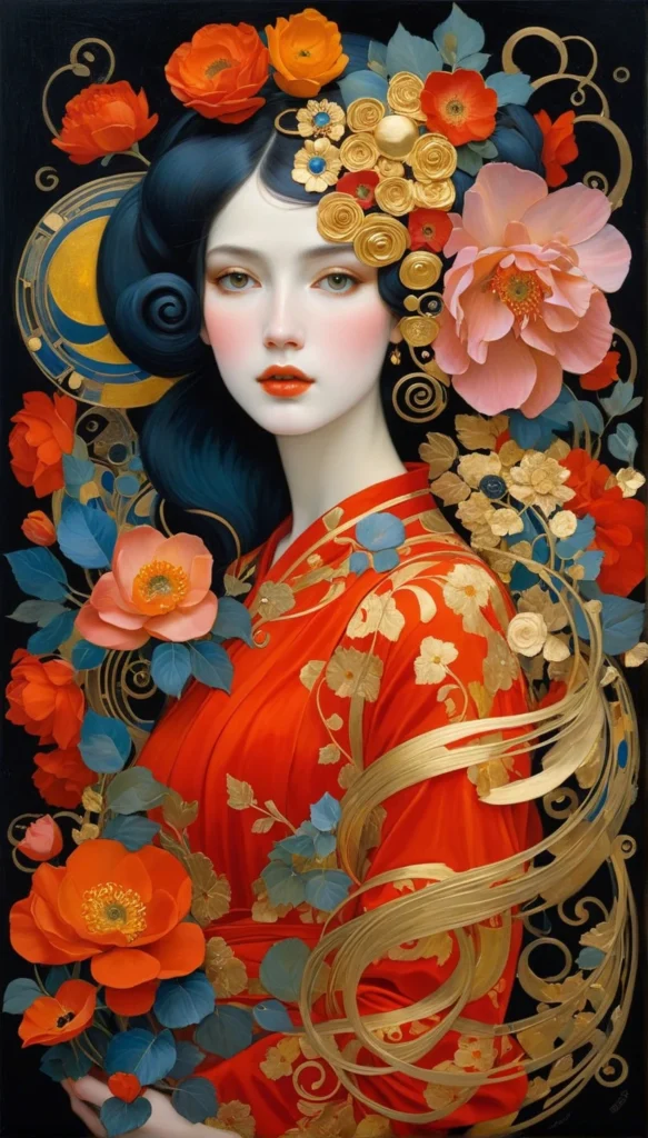 Floral Beauty Portrait Art 14