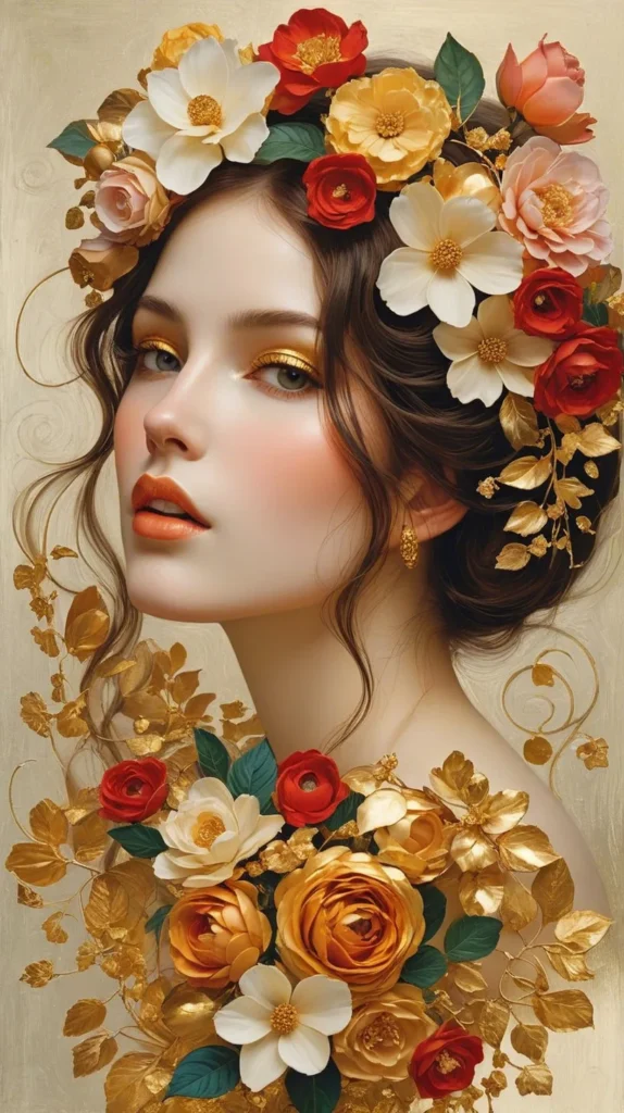 Floral Beauty Portrait Art 15