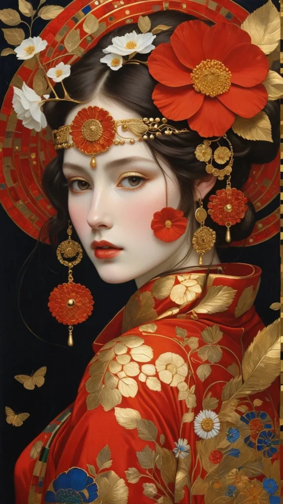 Floral Beauty Portrait Art 17
