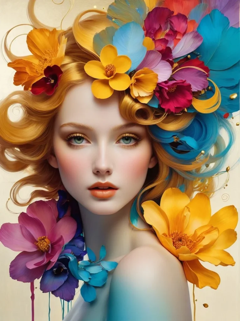 Floral Beauty Portrait Art 18