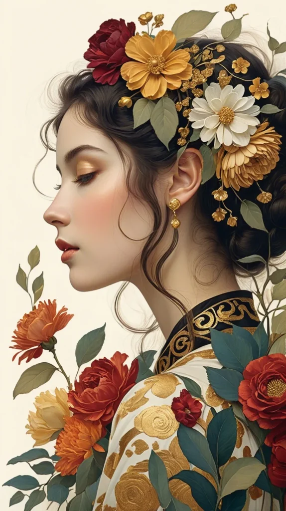 Floral Beauty Portrait Art 19