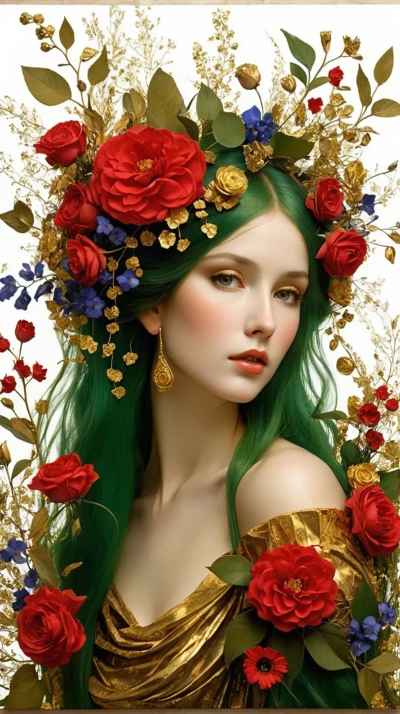 Floral Beauty Portrait Art 21