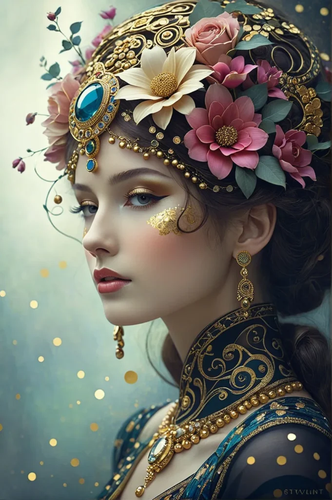 Floral Beauty Portrait Art 23