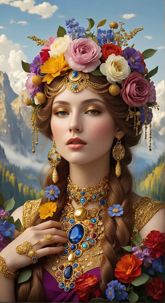 Floral Beauty Portrait Art 24