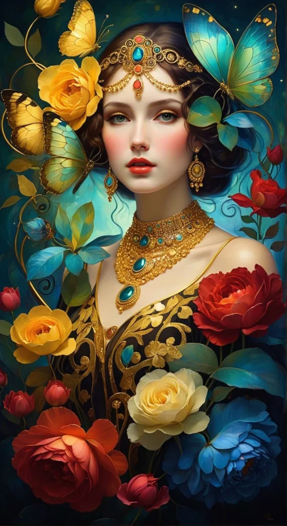 Floral Beauty Portrait Art 25