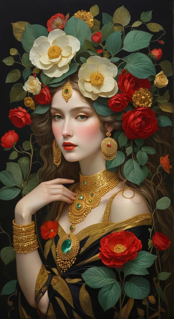 Floral Beauty Portrait Art 27