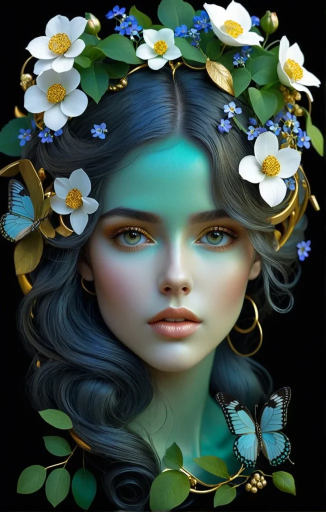 Floral Beauty Portrait Art 30