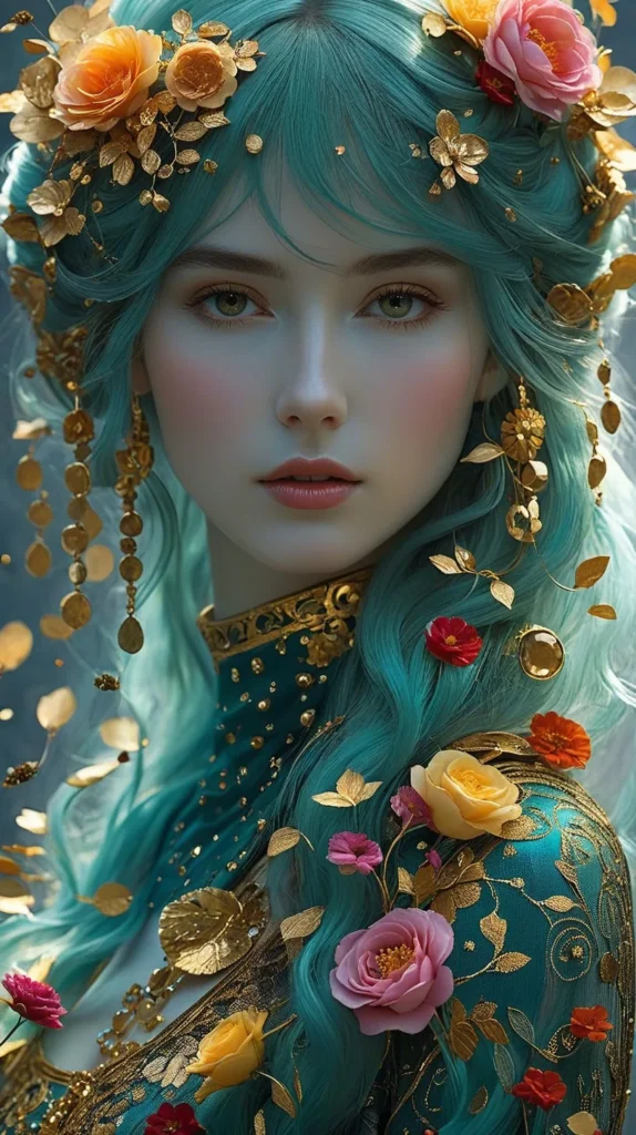 Floral Beauty Portrait Art 33