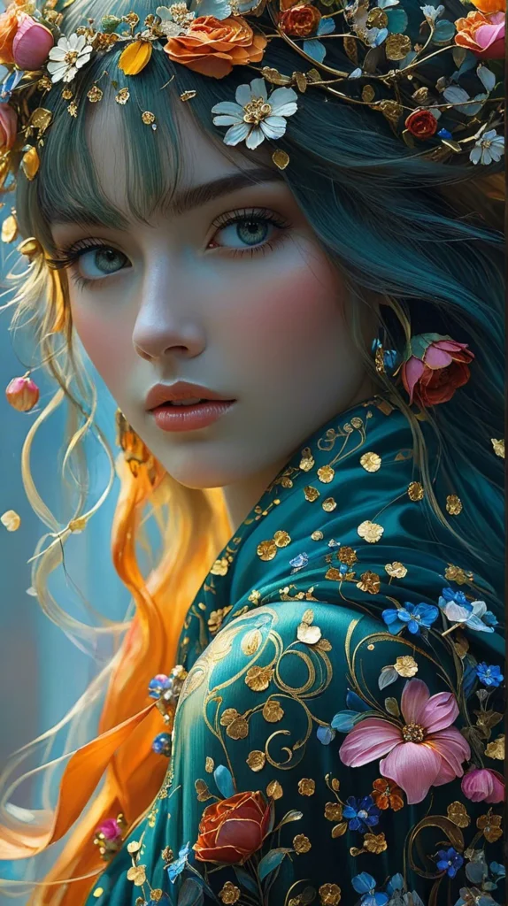 Floral Beauty Portrait Art 34