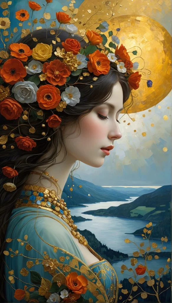 Floral Beauty Portrait Art 42