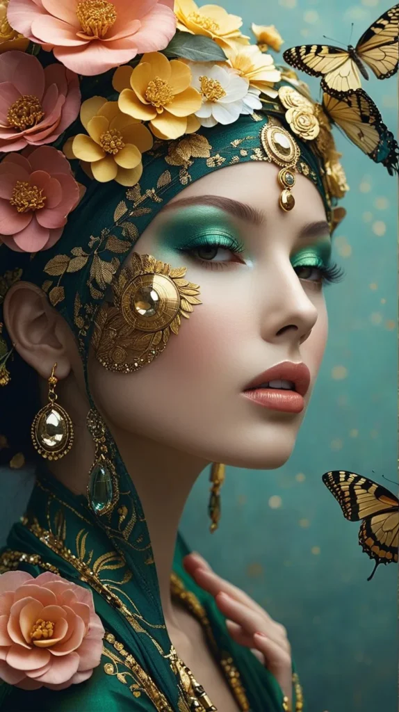 Floral Beauty Portrait Art 43