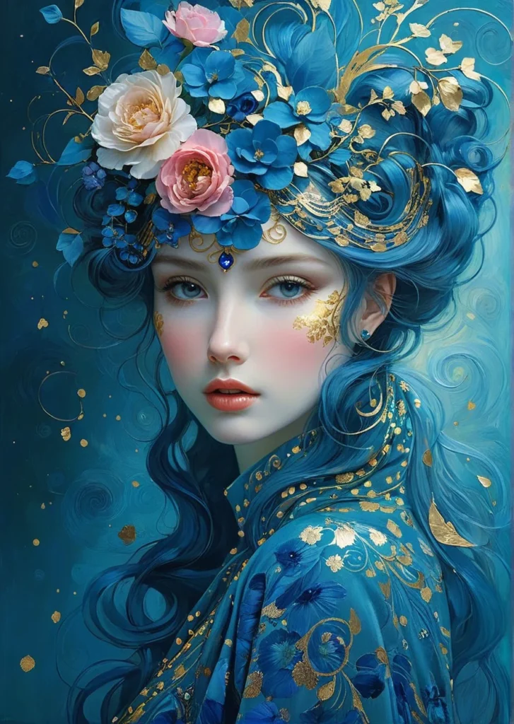 Floral Beauty Portrait Art 44