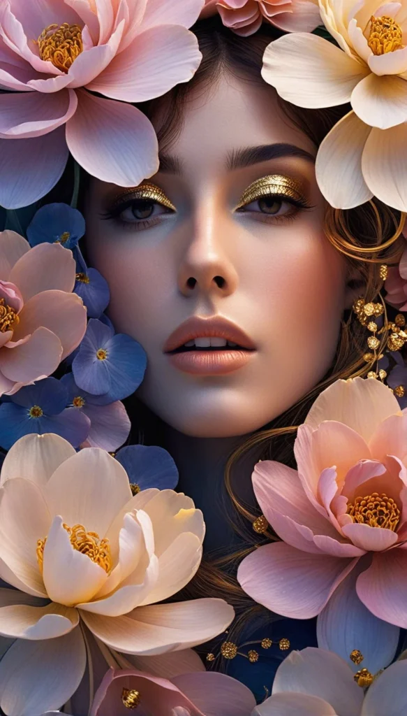 Floral Beauty Portrait Art 45