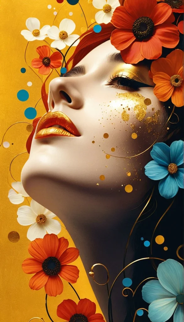 Floral Beauty Portrait Art 46