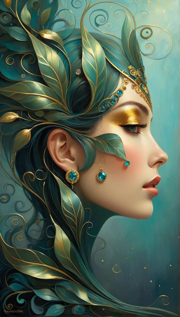 Floral Beauty Portrait Art 47