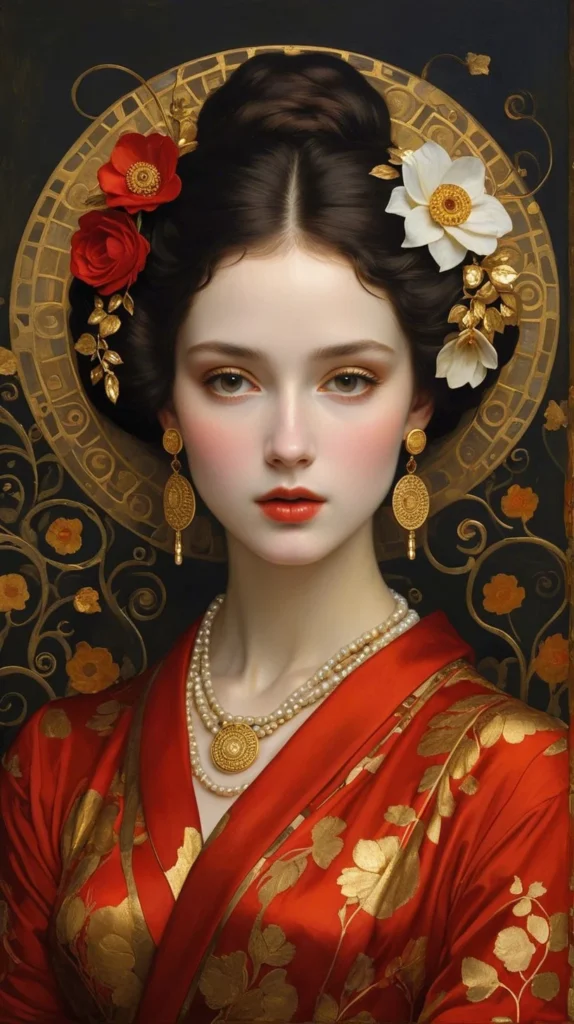 Floral Beauty Portrait Art 5