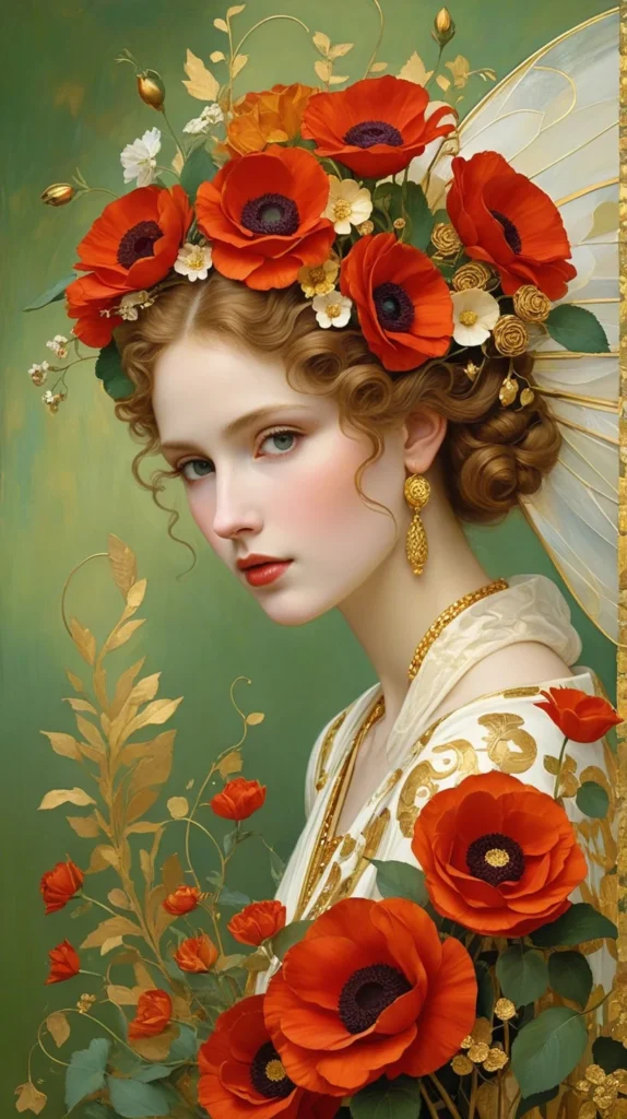 Floral Beauty Portrait Art 50