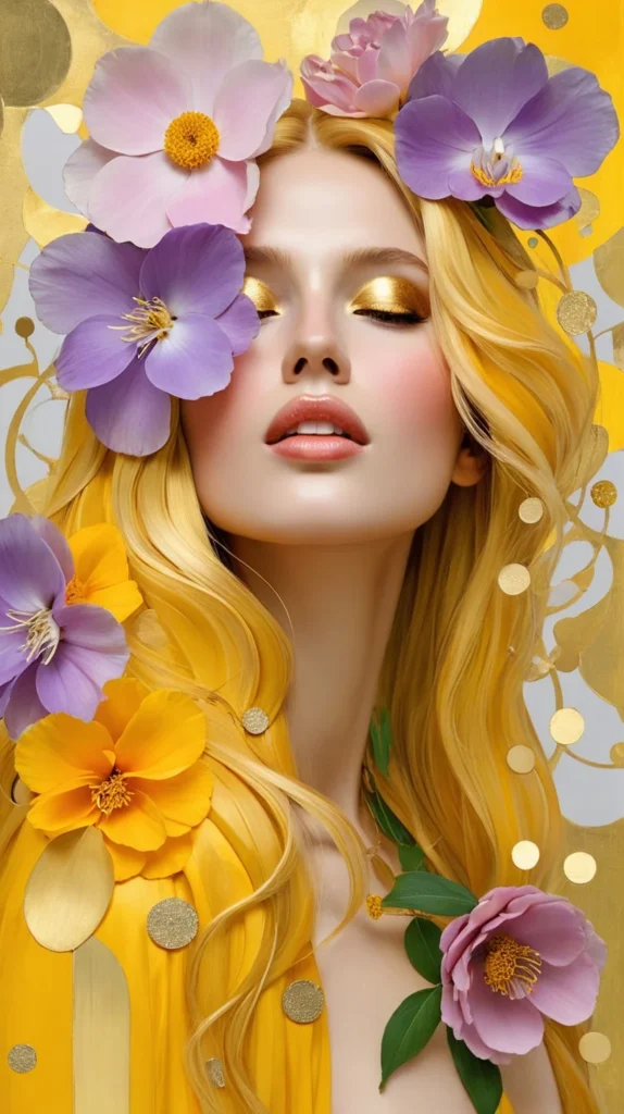 Floral Beauty Portrait Art 51
