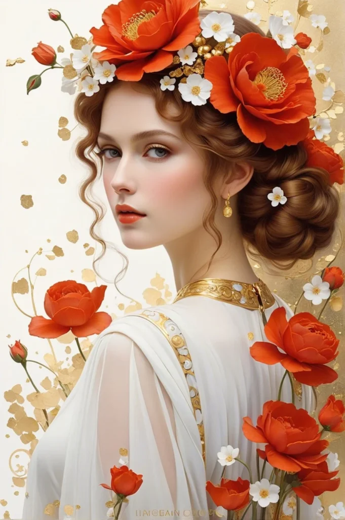 Floral Beauty Portrait Art 53