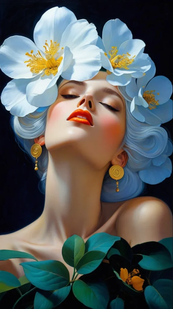 Floral Beauty Portrait Art 57