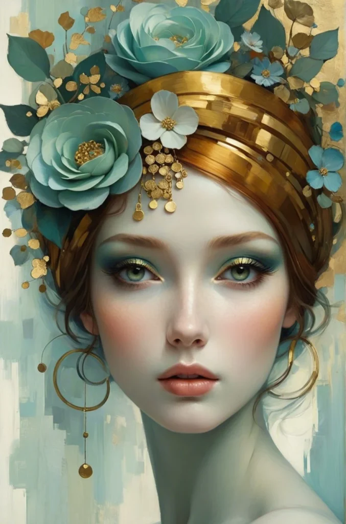 Floral Beauty Portrait Art 59