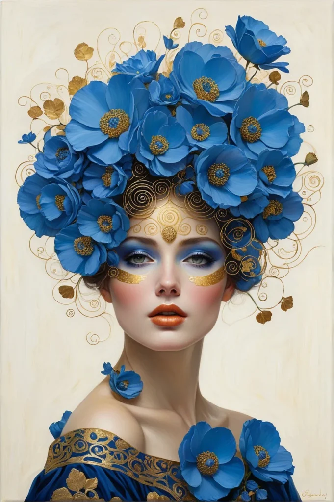 Floral Beauty Portrait Art 60