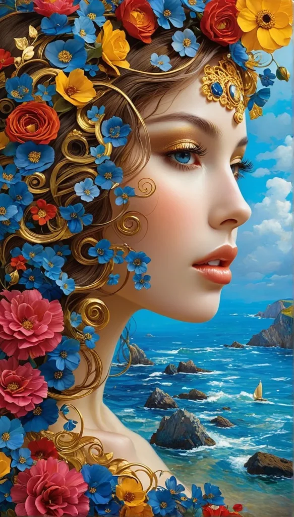 Floral Beauty Portrait Art 7